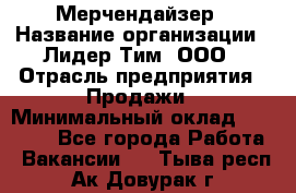 Мерчендайзер › Название организации ­ Лидер Тим, ООО › Отрасль предприятия ­ Продажи › Минимальный оклад ­ 29 000 - Все города Работа » Вакансии   . Тыва респ.,Ак-Довурак г.